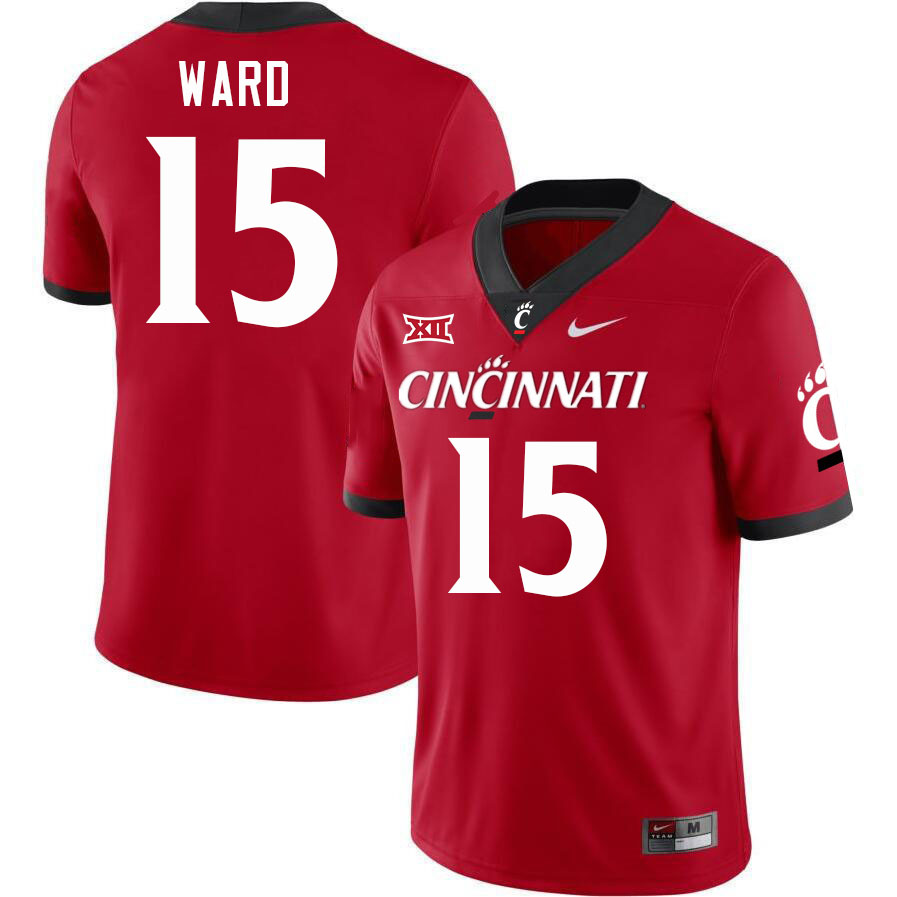 Cincinnati Bearcats #15 Taj Ward Big 12 Conference College Football Jerseys Stitched Sale-Red